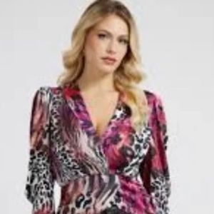 Multicoloured Animal Print Blouse - Size M